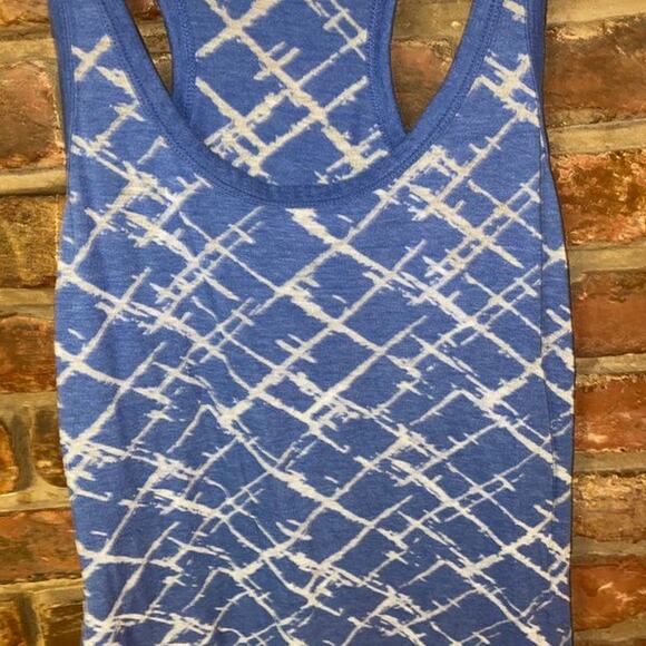 City Stars Blue Graphic Racerback Tank Top Medium - Picture 3 of 8